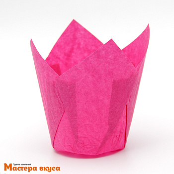 Форма бумажная Тюльпан d50 h85 розовая