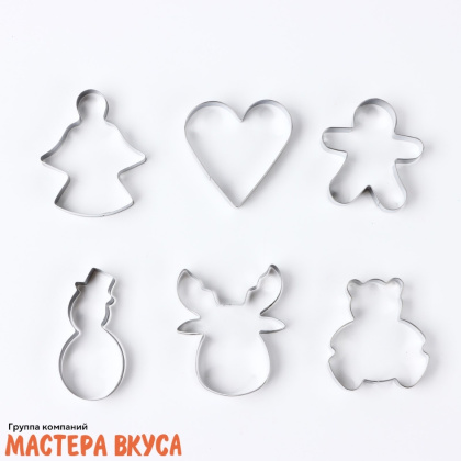 Набор вырубок металл  НОВОГОДНИЕ ВКУСНЯШКИ (набор 6 шт)