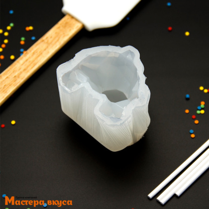 Молд силиконовый  3D МИШКА ОРИГАМИ, изд h6 см (шоколад~70гр) 