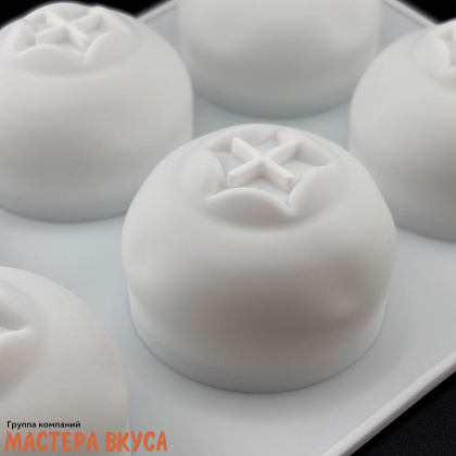 Форма силиконовая, для корпусных и муссовых десертов ЧЕРНИКА-МИНИ, 6 ячеек D~см h~см