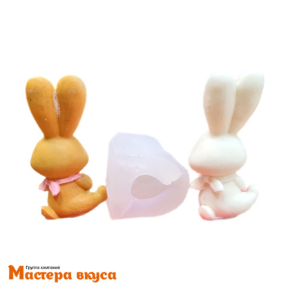 Молд силиконовый  3D ВЕСЕЛЫЙ ЗАЙКА, изд 4*4,5см h10см (шоколад~76гр)