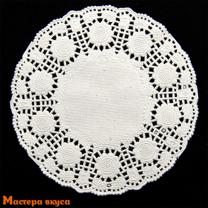Салфетки бумажные ажурные Д100 мм, 100 шт.