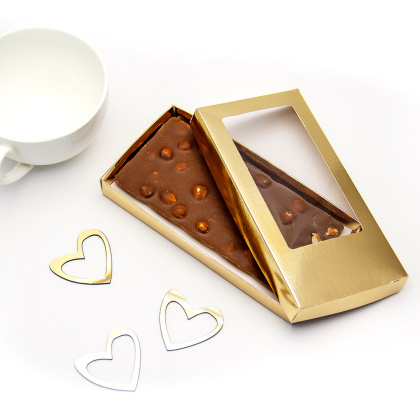 Упаковка для шоколадной плитки 160*80*17 мм (золото) (2-д)