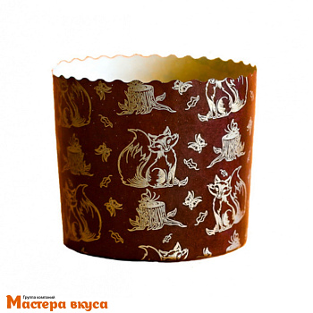 Форма бумажная для кулича (100г) d70*h60 мм ЛИСА