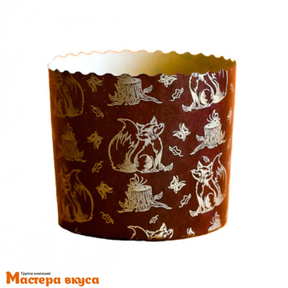 Форма бумажная для кулича (100г) d70*h60 мм ЛИСА