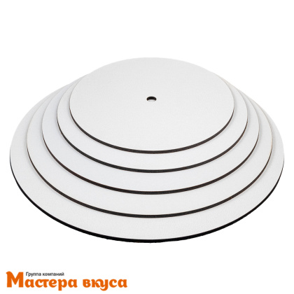 Подложка деревянная 3мм с отверстием(8-10 мм) D14 см ламинированная