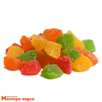 Ананасы кубики 3-5 мм (цукаты разноцветные)