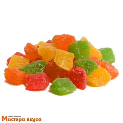 Ананасы кубики 3-5 мм (цукаты разноцветные)