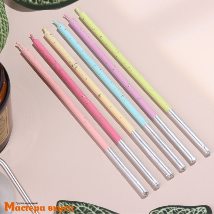 Свечи высокие ИСПОЛНЕНИЕ ЖЕЛАНИЙ, (набор 6 шт), h-15см