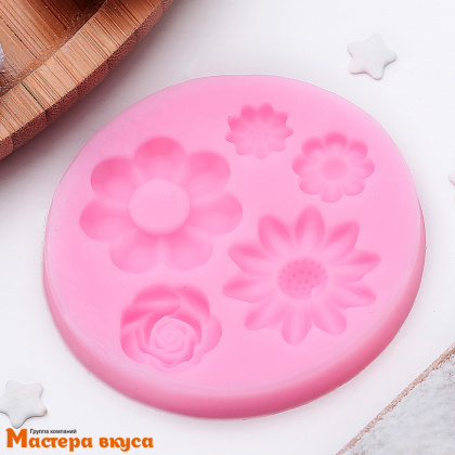 Молд силиконовый КЛУМБА, 5 фигур, 6,5*0,7 см