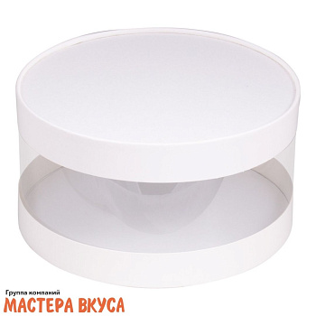 Упаковка для сладостей тубус прозрачные стенки d120 h70мм (белый) (2-д)