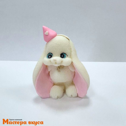 Фигурка из шок. глазури "Зайка задувает свечку", h~9 см 