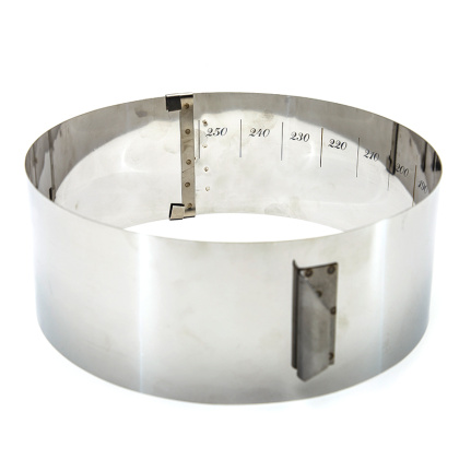 Форма раздвижная КОЛЬЦО, Н- 9,5см, D~14-25см (нерж.сталь) ВЕНТСАР