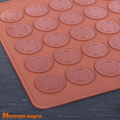 Коврик силиконовый с разметкой МАКАРОНС 27*24,5 см, 30 ячеек d-3,7мм, "Доляна"