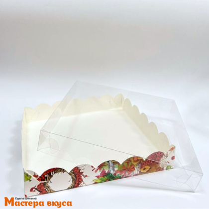 Упаковка для пряников и печенья с прозр. крышкой 220*150*35 мм (XMAS) (2-д)