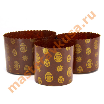 Форма бумажная для кулича (200г) d90*h90 мм ЯЙЦО