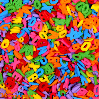 Посыпка 3D Алфавит английский 7мм, 50гр