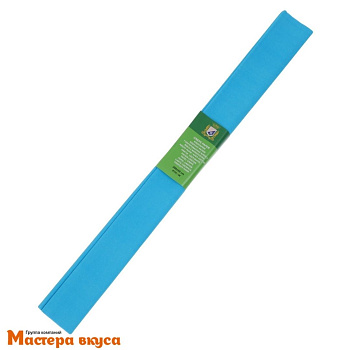 Бумага упаковочная гофрированная Голубая, 30 гр, ш-50см, 2м