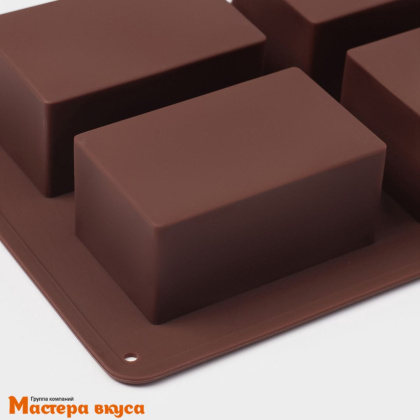 Форма силиконовая ПРЯМОУГОЛЬНИК, (4 ячейки) 21,5*15,3*3,7 см (1 ячейка 7,7×4,8×3,7 см)