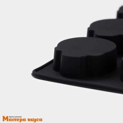 Форма для шоколада силиконовая  ЧЕРЕП, (10 ячеек) 21,5*7,8*1,3 см