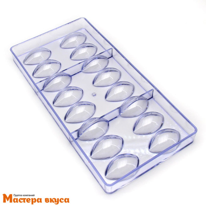 Форма для шоколада  прочный пластик ЛЕПЕСТОК ЛОТОСА, (16 ячеек) 27*13.5 см