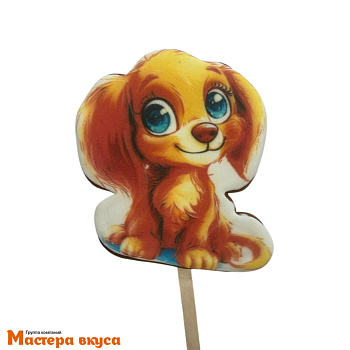 Топпер имбирный пряник "Милая собачка", ~10*9 см, 55 гр 