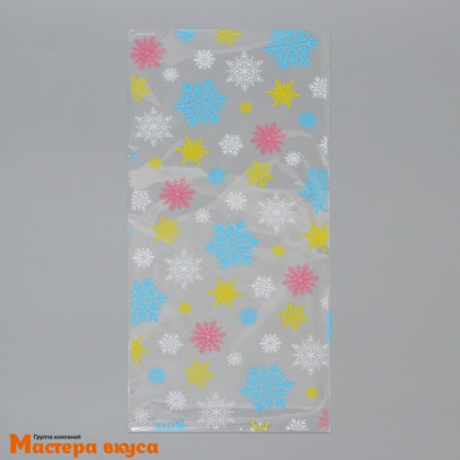 Пакет для сладостей 13*27 см,  "Снежинки" 