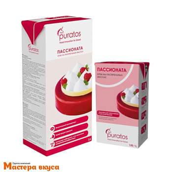 Сливки растительные для взбивания ПАССИОНАТА Puratos, 1 л