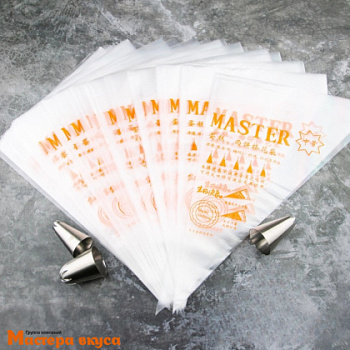 Кондитерский мешок одноразовый, 30 см "Master" Western cake "M" (100 шт)