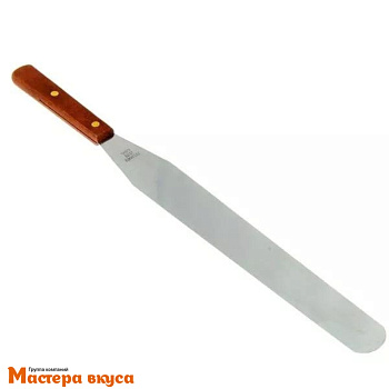 Палета прямая металлическая 28 см, с деревянной ручкой