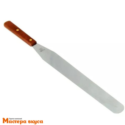 Палета прямая металлическая 28 см, с деревянной ручкой