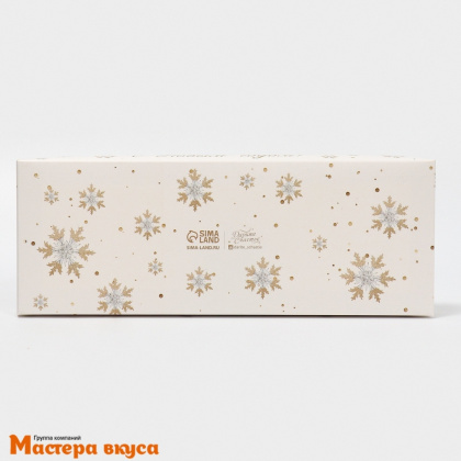 Упаковка для рулета с прозр. крышкой 262*97*80 мм, (Снежинки)