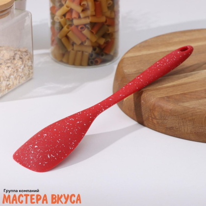 Лопатка силиконовая безшовная 28 см, "Гранат"