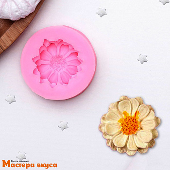 Молд силиконовый ЦИНИЯ (Гербера), 4,5*4,5 см