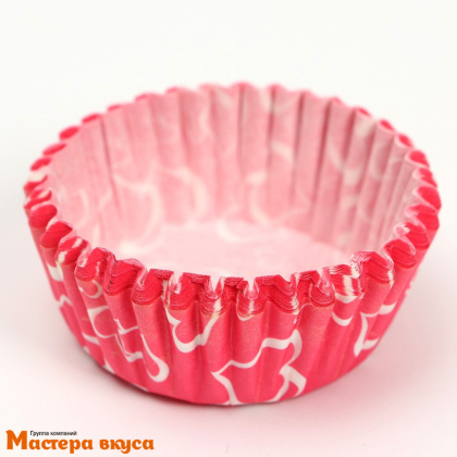 Капсула бумажная для конфет, d-3,5см  h-2см, СЕРДЦЕ (миниупак ~15-20 шт)