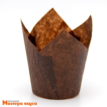 Форма бумажная Тюльпан d50 h85 коричневая