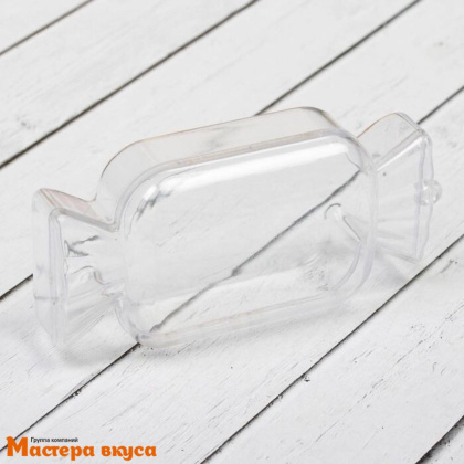 Подвесная упаковка для сладостей КОНФЕТА, пластиковая прозрачная, 13*6*8 см 