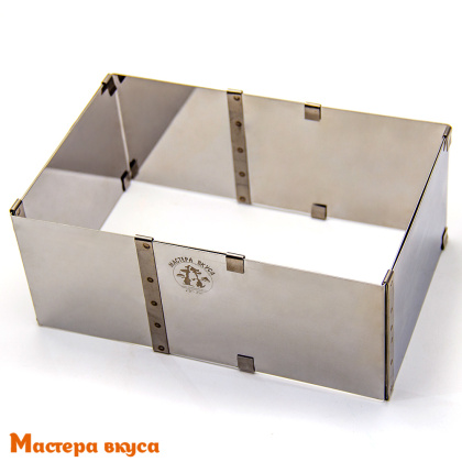 Форма раздвижная КВАДРАТ, Н- 9,5см, L~15-28см (нерж.сталь) ВЕНТСАР