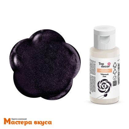 Лак-блеск декоративный Top decor, ЧЁРНЫЙ перламутровый, 25гр 