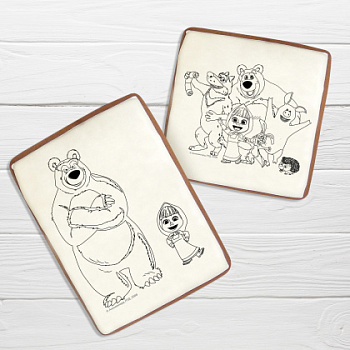 Фотопечать Маша и Медведь, для пряников, № 195