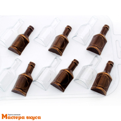 Форма для шоколада пластиковая МИНИ ВИСКИ, (6 ячеек) 50*22*12,6 мм