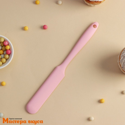 Лопатка силиконовая безшовная 24,5*2,6см (узкая), "Винфор"