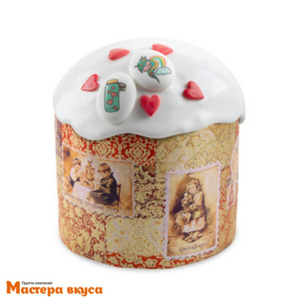 Форма бумажная для кулича (500г) d134*h100 мм РЕТРО