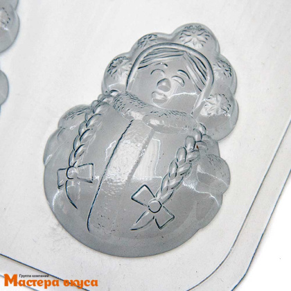 Форма для шоколада пластиковая (НГ) МИНИ СНЕГУРОЧКА, (4 ячейки) 70*51*16 мм 