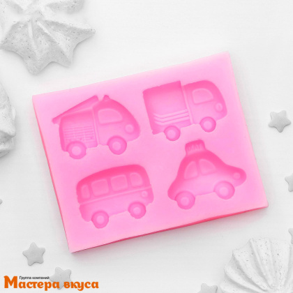 Молд силиконовый ТРАНСПОРТ, 4 ячейки, 8*16,5*1,1 см