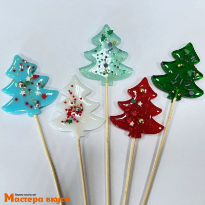 Карамель леденцовая на палочке ЕЛКА, h~5,5 см