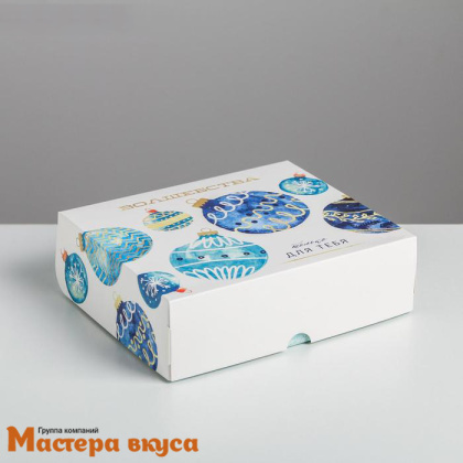 Упаковка для сладостей 17*20*6 см  (Новогодние шары)
