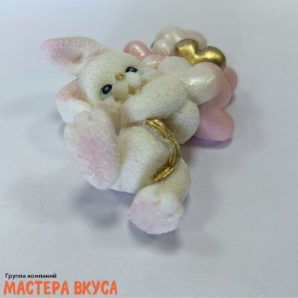 Фигурка из шок. глазури "Зайка с шариками" 2D, h~8 см