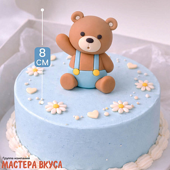Декор для торта "МИШКА МАЛЬЧИК" 6*3*8см