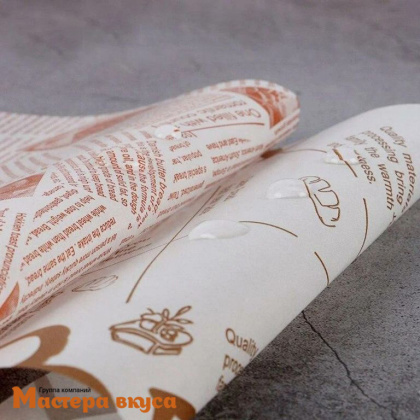 Бумага упаковочная тишью  для бенто-торта "Газета с фото" 18*18 см, упак 10 листов